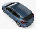 Ford Focus Titanium 掀背车 2021 3D模型 顶视图