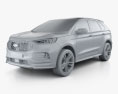Ford Edge ST 2021 3D 모델  clay render