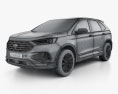 Ford Edge Titanium 2022 3d model wire render