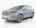 Ford Edge Titanium 2022 3d model clay render