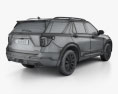 Ford Explorer Limited гибрид 2022 3D модель
