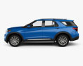 Ford Explorer Limited 하이브리드 2022 3D 모델  side view