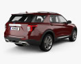 Ford Explorer Platinum 2022 3d model back view