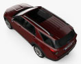 Ford Explorer Platinum 2022 3d model top view
