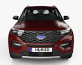 Ford Explorer Platinum 2022 3d model front view