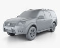 Ford Everest HQインテリアと 2014 3Dモデル clay render