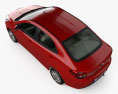 Ford Figo Aspire з детальним інтер'єром 2013 3D модель top view