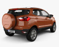 Ford Ecosport Titanium mit Innenraum 2019 3D-Modell Rückansicht