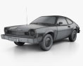 Ford Pinto ハッチバック 1976 3Dモデル wire render
