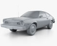 Ford Pinto 掀背车 1976 3D模型 clay render