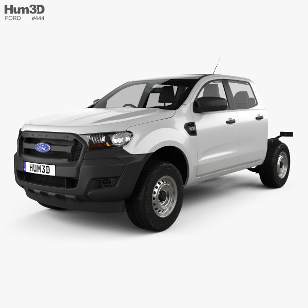 Ford Ranger Double Cab Chassis XL 2020 3D model