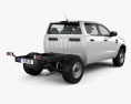 Ford Ranger 더블캡 Chassis XL 2020 3D 모델  back view