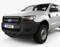 Ford Ranger ダブルキャブ Chassis XL 2020 3Dモデル