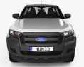 Ford Ranger Double Cab Chassis XL 2020 3d model front view