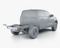 Ford Ranger Double Cab Chassis XL 2020 3d model