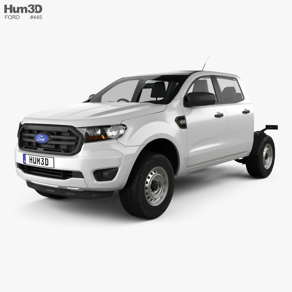 Ford Ranger Double Cab Chassis XL 2021 3D model
