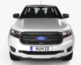 Ford Ranger Подвійна кабіна Chassis XL 2021 3D модель front view