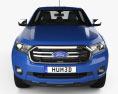 Ford Ranger Double Cab XLT 2021 3d model front view