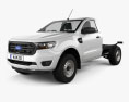Ford Ranger 单人驾驶室 Chassis XL 2021 3D模型