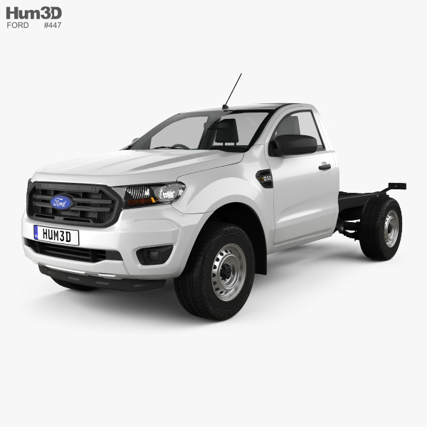 Ford Ranger Single Cab Chassis XL 2021 3D model