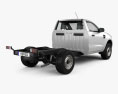 Ford Ranger Single Cab Chassis XL 2021 3d model back view