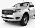 Ford Ranger Single Cab Chassis XL 2021 3D 모델 
