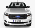 Ford Ranger Einzelkabine Chassis XL 2021 3D-Modell Vorderansicht