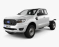 Ford Ranger Super Cab Chassis XL 2021 3D 모델 
