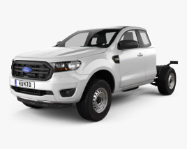 Ford Ranger Super Cab Chassis XL 2021 3D model