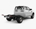 Ford Ranger Super Cab Chassis XL 2021 3D 모델  back view