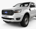 Ford Ranger Super Cab Chassis XL 2021 3Dモデル