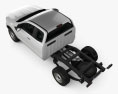 Ford Ranger Super Cab Chassis XL 2021 3D-Modell Draufsicht