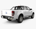Ford Ranger Super Cab XLT 2021 3d model back view