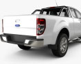 Ford Ranger Super Cab XLT 2021 3d model