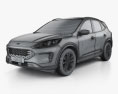Ford Escape SE 2022 3D 모델  wire render
