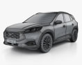 Ford Escape Titanium CN-spec 2022 3D-Modell wire render