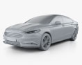 Ford Fusion Titanium mit Innenraum 2018 3D-Modell clay render