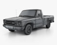 Ford Courier 1977 3D 모델  wire render