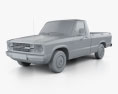 Ford Courier 1977 Modello 3D clay render