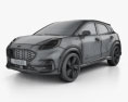 Ford Puma 2022 3d model wire render
