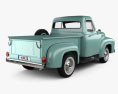 Ford F-100 Pickup 1954 3D 모델  back view