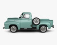 Ford F-100 Pickup 1954 Modelo 3D vista lateral