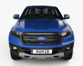 Ford Ranger Super Crew Cab FX4 Lariat US-spec 2021 3Dモデル front view
