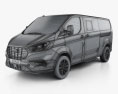Ford Tourneo Custom L2 2022 3D 모델  wire render