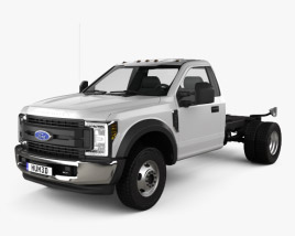 3D model of Ford F-550 Super Duty Regular Cab Chassis 2022