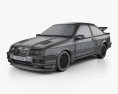 Ford Sierra Cosworth RS500 1986 3D 모델  wire render