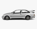 Ford Sierra Cosworth RS500 1986 Modelo 3D vista lateral