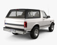 Ford Bronco with HQ interior 1996 3d model back view