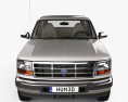 Ford Bronco з детальним інтер'єром 1996 3D модель front view