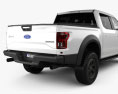 Ford F-150 Super Crew Cab Raptor 인테리어 가 있는 2018 3D 모델 